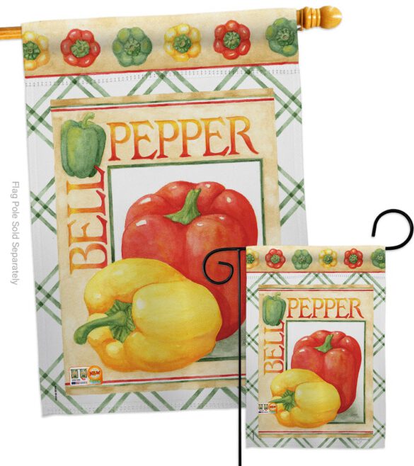 Bell Pepper - Vegetable Food Vertical Impressions Decorative Flags HG117040 Made In USA - Image 3