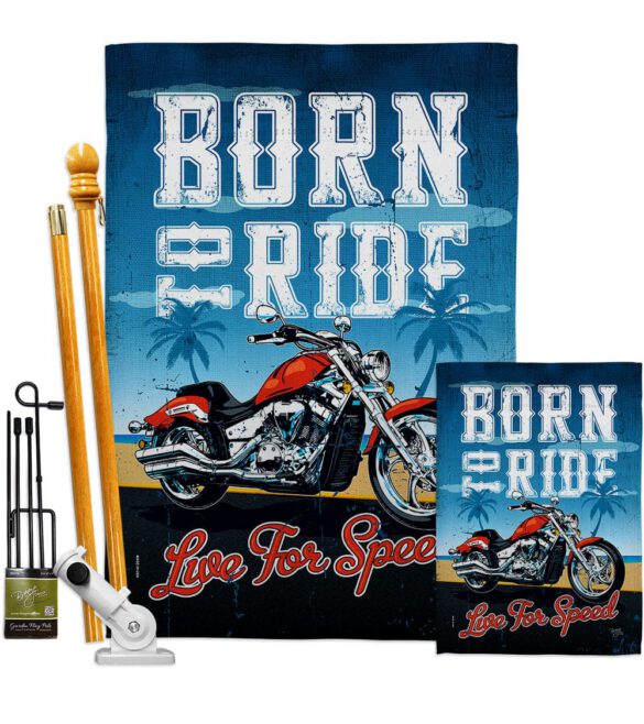 Born To Ride - Vehicle Interests Vertical Impressions Decorative Flags HG115181 Made In USA - Image 6