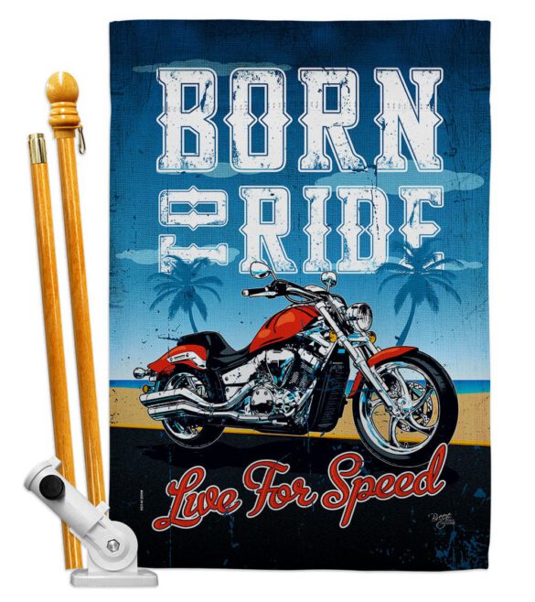 Born To Ride - Vehicle Interests Vertical Impressions Decorative Flags HG115181 Made In USA - Image 5
