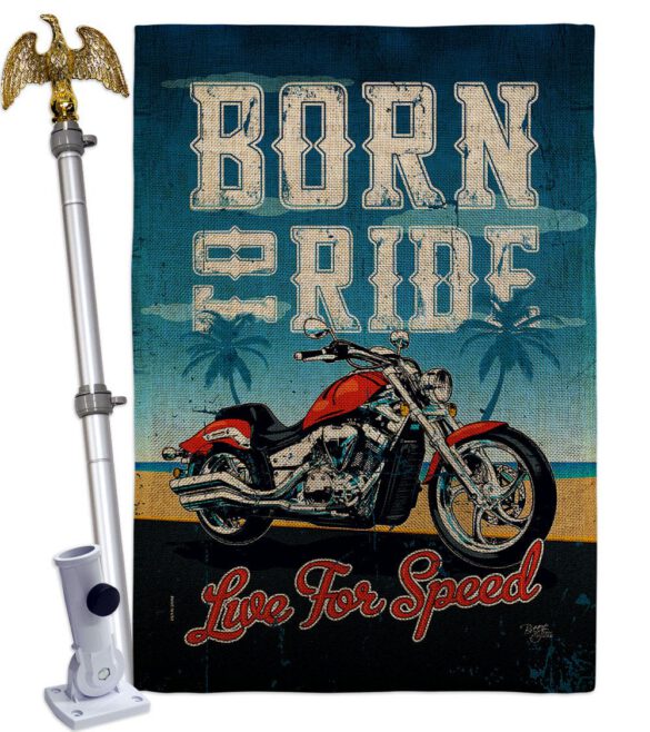 Born To Ride - Vehicle Interests Vertical Impressions Decorative Flags HG115181 Made In USA - Image 19