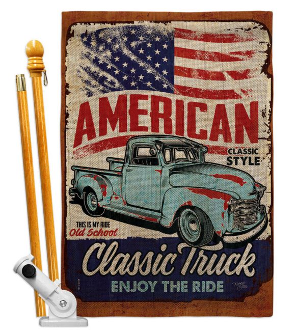Classic Truck - Vehicle Interests Vertical Impressions Decorative Flags HG115255 Made In USA - Image 15