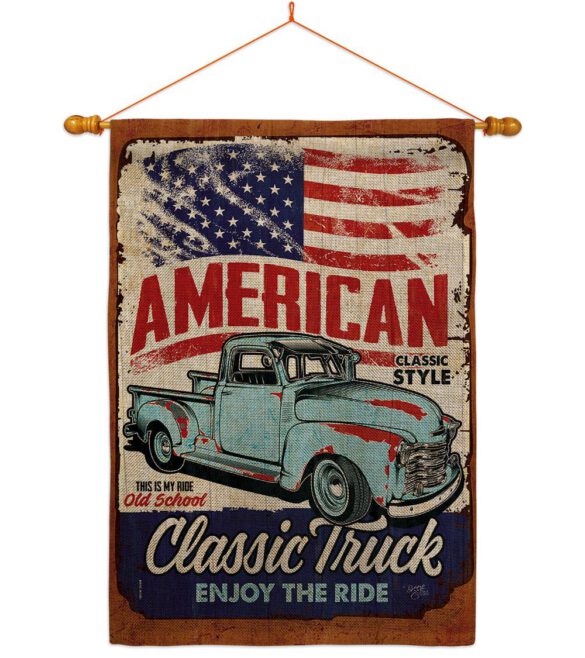 Classic Truck - Vehicle Interests Vertical Impressions Decorative Flags HG115255 Made In USA - Image 20
