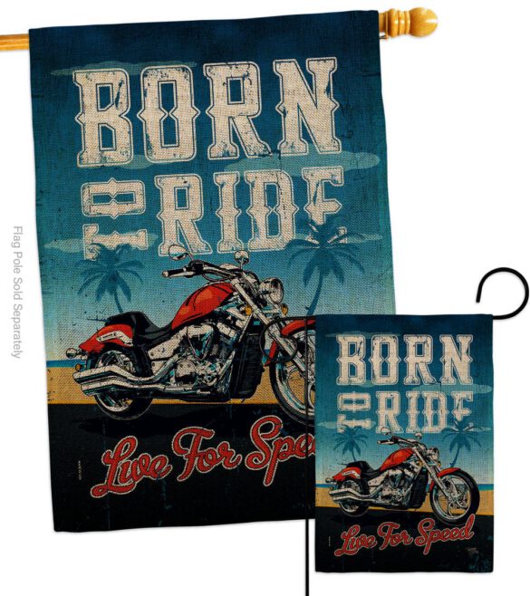 Born To Ride - Vehicle Interests Vertical Impressions Decorative Flags HG115181 Made In USA - Image 13