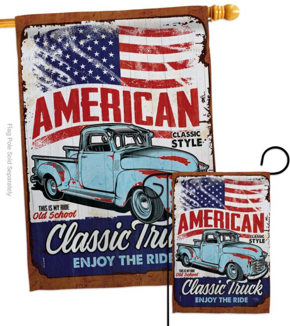 Classic Truck - Vehicle Interests Vertical Impressions Decorative Flags HG115255 Made In USA - Image 3