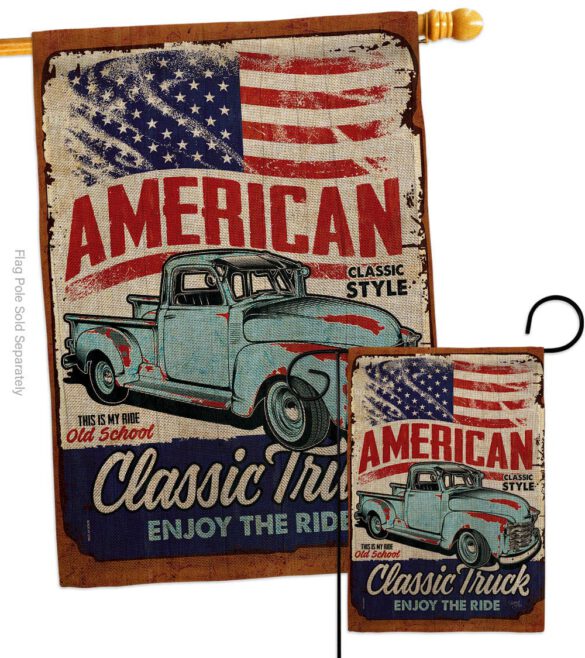 Classic Truck - Vehicle Interests Vertical Impressions Decorative Flags HG115255 Made In USA - Image 13