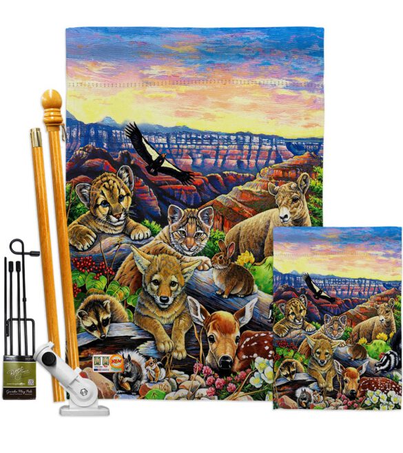Canyon Friends - Wildlife Nature Vertical Impressions Decorative Flags HG110064 Made In USA - Image 6