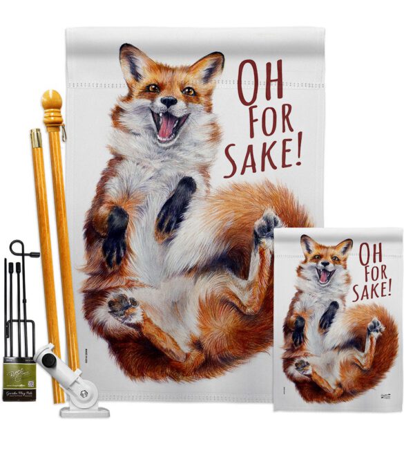 Fox Sake - Wildlife Nature Vertical Impressions Decorative Flags HG137561 Made In USA - Image 6