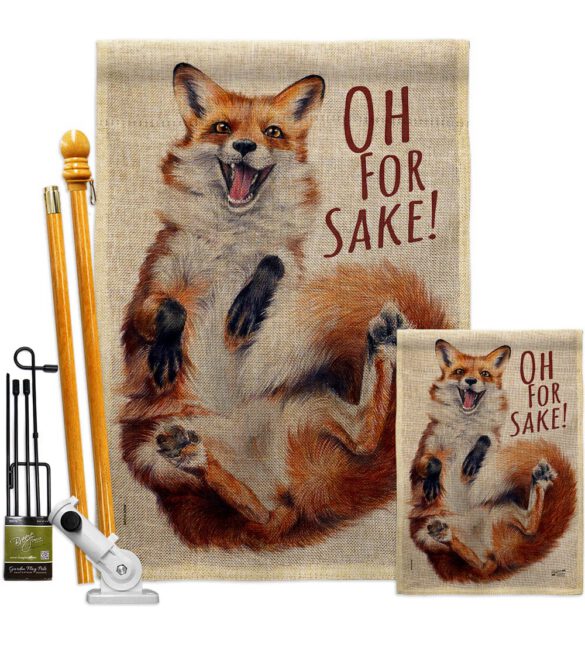 Fox Sake - Wildlife Nature Vertical Impressions Decorative Flags HG137561 Made In USA - Image 16
