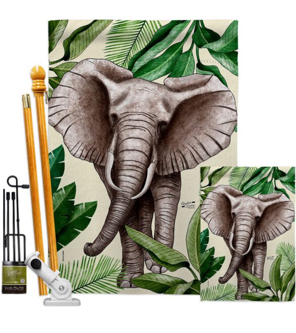 Elephant - Wildlife Nature Vertical Impressions Decorative Flags HG137578 Made In USA - Image 6