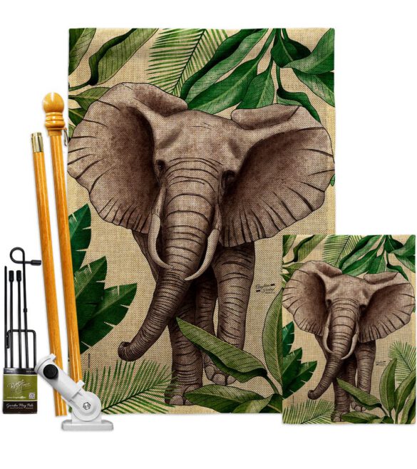 Elephant - Wildlife Nature Vertical Impressions Decorative Flags HG137578 Made In USA - Image 18