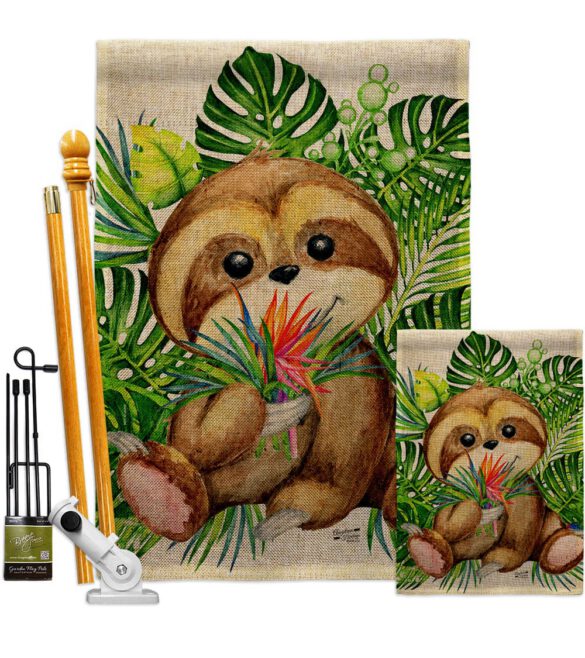 Baby Sloth - Wildlife Nature Vertical Impressions Decorative Flags HG137599 Made In USA - Image 19