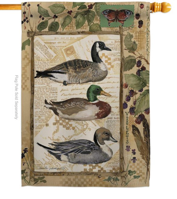 Ducks and Geese - Wildlife Nature Vertical Impressions Decorative Flags HG110108 Made In USA - Image 2