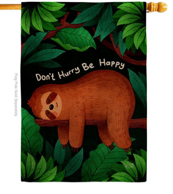 Don't Hurry - Wildlife Nature Vertical Impressions Decorative Flags HG130309 Made In USA - Image 23