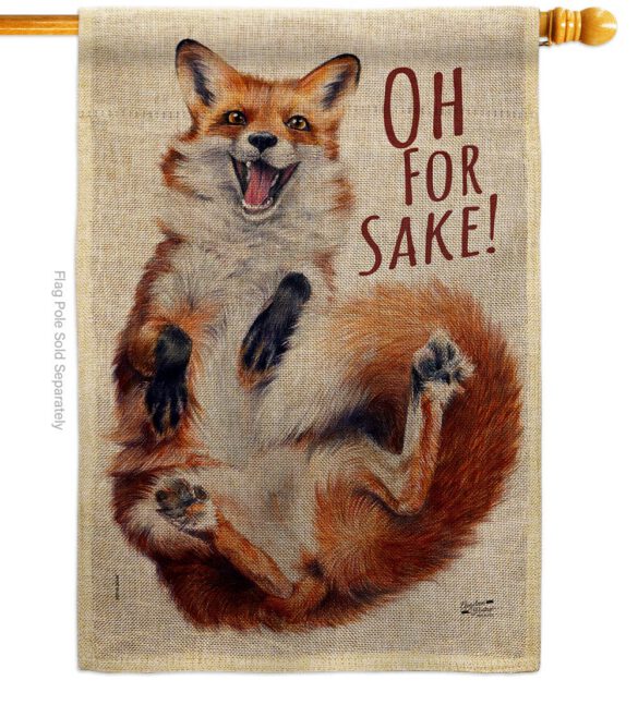 Fox Sake - Wildlife Nature Vertical Impressions Decorative Flags HG137561 Made In USA - Image 12