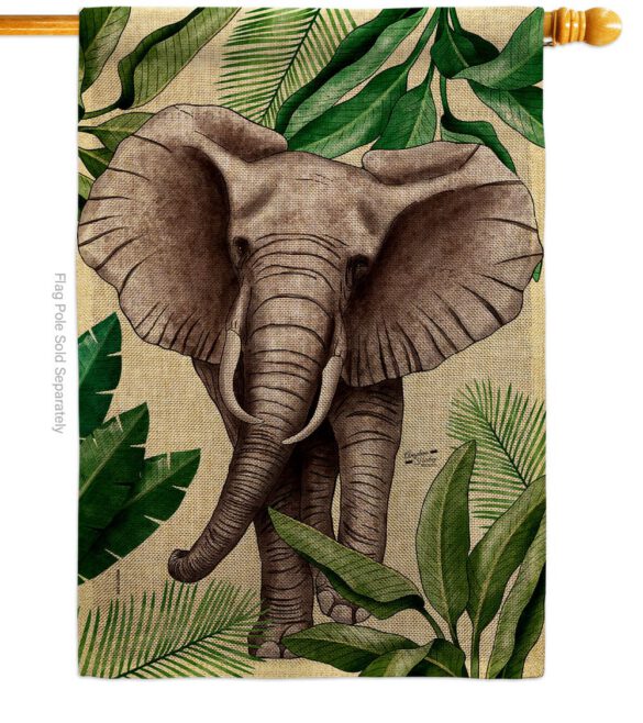 Elephant - Wildlife Nature Vertical Impressions Decorative Flags HG137578 Made In USA - Image 14
