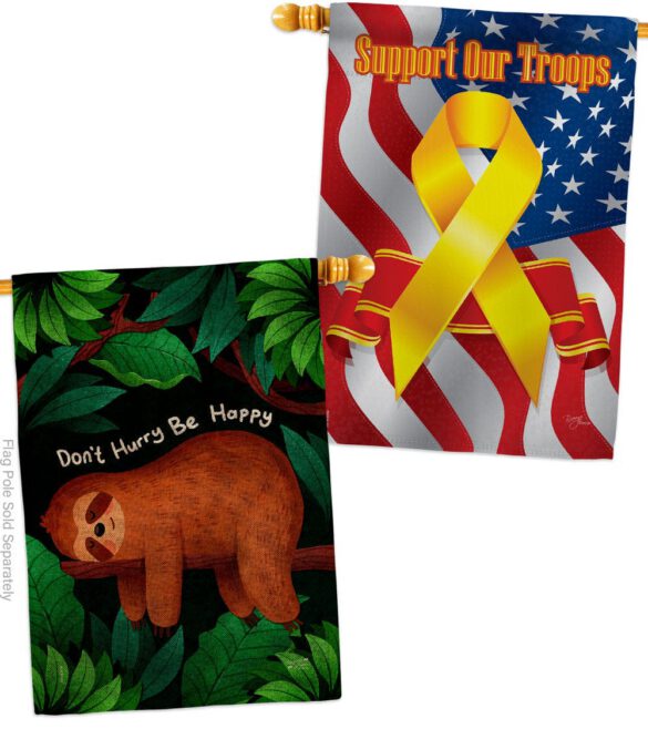 Don't Hurry - Wildlife Nature Vertical Impressions Decorative Flags HG130309 Made In USA - Image 35