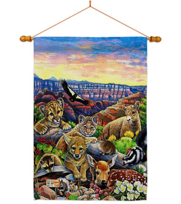 Canyon Friends - Wildlife Nature Vertical Impressions Decorative Flags HG110064 Made In USA - Image 14
