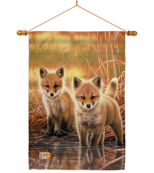 Foxes - Wildlife Nature Vertical Impressions Decorative Flags HG110086 Made In USA - Image 14
