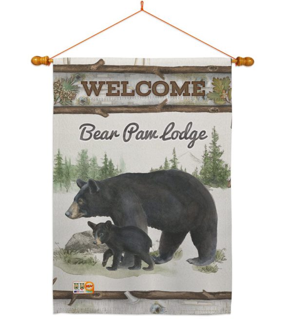 Bear Paw Lodge - Wildlife Nature Vertical Impressions Decorative Flags HG110103 Made In USA - Image 14