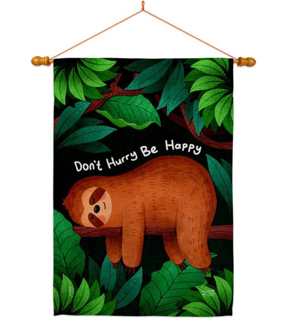 Don't Hurry - Wildlife Nature Vertical Impressions Decorative Flags HG130309 Made In USA - Image 21