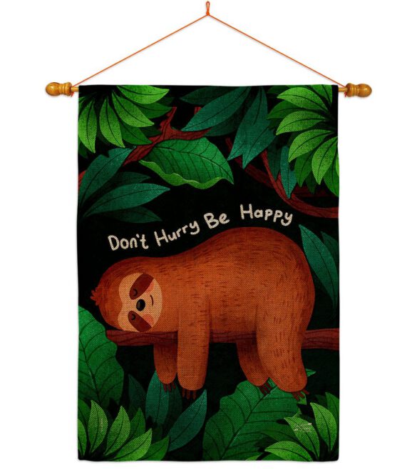 Don't Hurry - Wildlife Nature Vertical Impressions Decorative Flags HG130309 Made In USA - Image 42