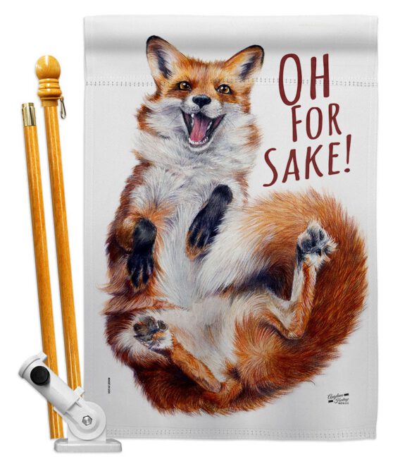 Fox Sake - Wildlife Nature Vertical Impressions Decorative Flags HG137561 Made In USA - Image 5