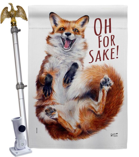 Fox Sake - Wildlife Nature Vertical Impressions Decorative Flags HG137561 Made In USA - Image 9