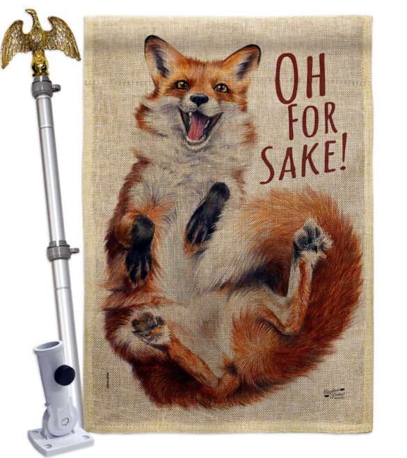 Fox Sake - Wildlife Nature Vertical Impressions Decorative Flags HG137561 Made In USA - Image 19