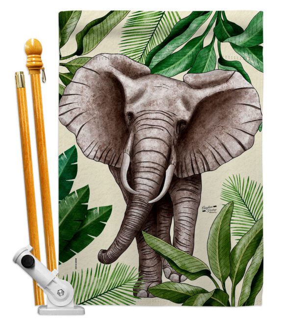 Elephant - Wildlife Nature Vertical Impressions Decorative Flags HG137578 Made In USA - Image 5