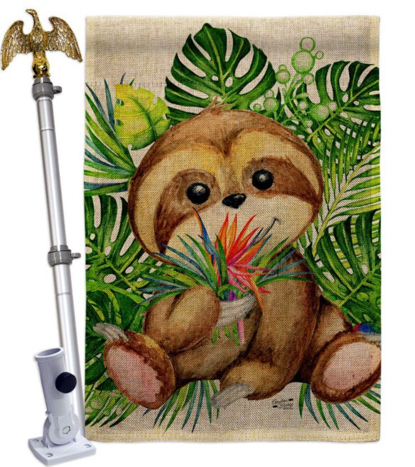 Baby Sloth - Wildlife Nature Vertical Impressions Decorative Flags HG137599 Made In USA - Image 24
