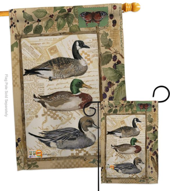 Ducks and Geese - Wildlife Nature Vertical Impressions Decorative Flags HG110108 Made In USA - Image 3