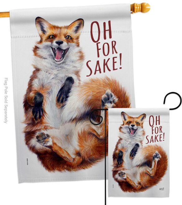Fox Sake - Wildlife Nature Vertical Impressions Decorative Flags HG137561 Made In USA - Image 3