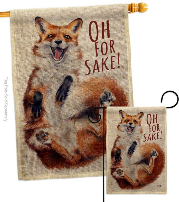 Fox Sake - Wildlife Nature Vertical Impressions Decorative Flags HG137561 Made In USA - Image 13