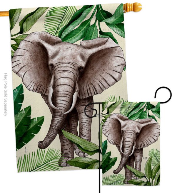 Elephant - Wildlife Nature Vertical Impressions Decorative Flags HG137578 Made In USA - Image 3