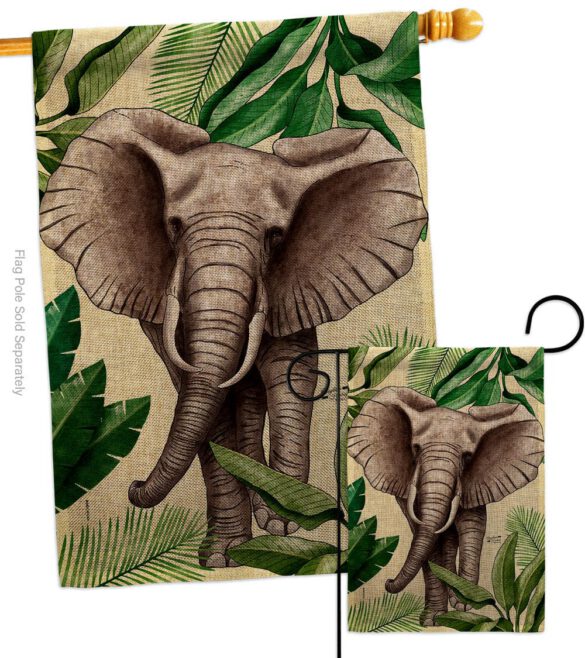 Elephant - Wildlife Nature Vertical Impressions Decorative Flags HG137578 Made In USA - Image 15