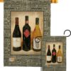3 Wine Bottles - Wine Happy Hour & Drinks Vertical Impressions Decorative Flags HG117043 Made In USA