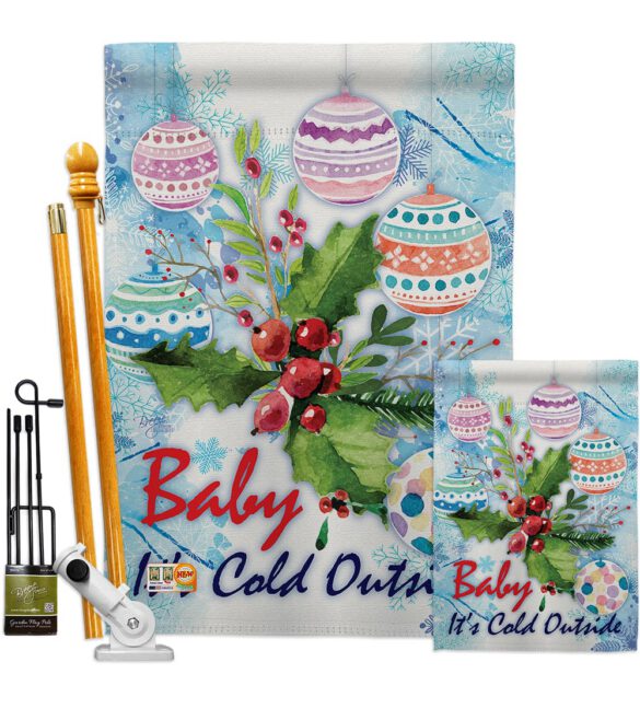 Baby It's Cold - Winter Wonderland Winter Vertical Impressions Decorative Flags HG114005 Made In USA - Image 7