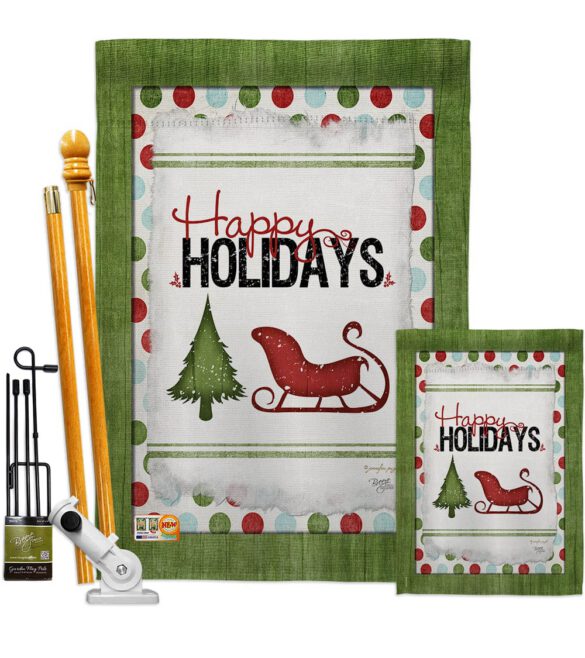 Classic Happy Holidays - Winter Wonderland Winter Vertical Impressions Decorative Flags HG114177 Made In USA - Image 6