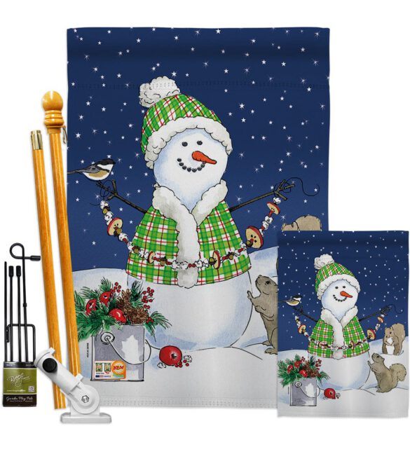 Decorating with Snowmen - Winter Wonderland Winter Vertical Impressions Decorative Flags HG114210 Made In USA - Image 6