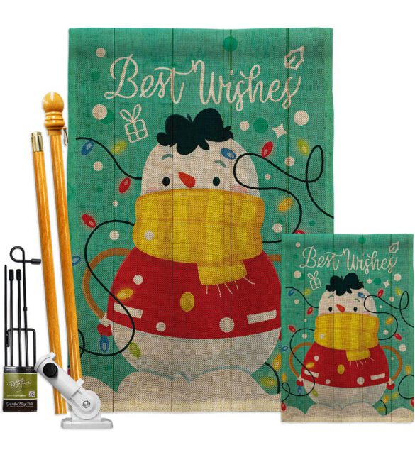 Best Wish Snowman - Winter Wonderland Winter Vertical Impressions Decorative Flags HG114255 Made In USA - Image 18