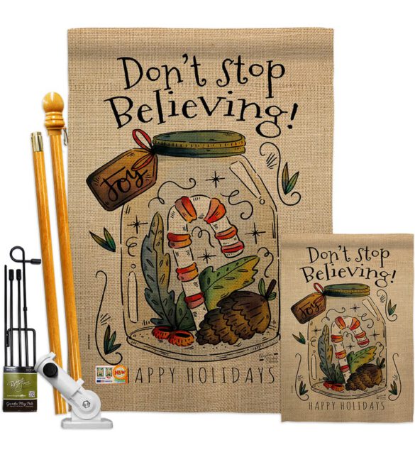 Don’t Stop Believing - Winter Wonderland Winter Vertical Impressions Decorative Flags HG137098 Made In USA - Image 6