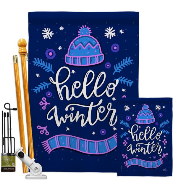 Hello Winter - Winter Wonderland Winter Vertical Impressions Decorative Flags HG137258 Made In USA - Image 6