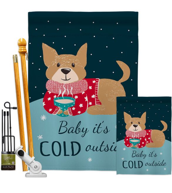 Baby It's Cold - Winter Wonderland Winter Vertical Impressions Decorative Flags HG137318 Made In USA - Image 7