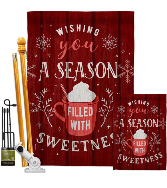 Filled with Sweetness - Winter Wonderland Winter Vertical Impressions Decorative Flags HG137374 Made In USA - Image 6