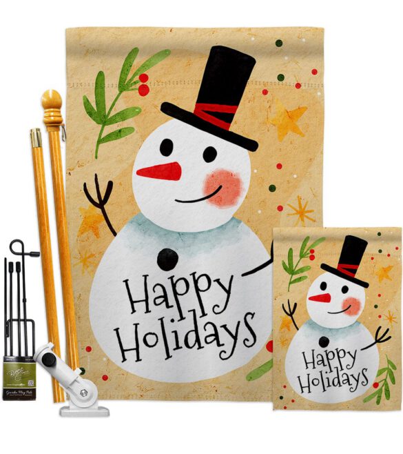 Happy Snowman - Winter Wonderland Winter Vertical Impressions Decorative Flags HG137614 Made In USA - Image 6