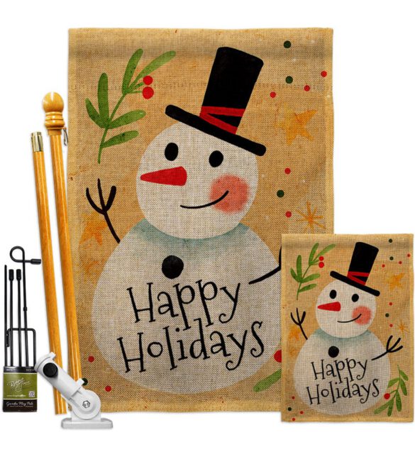 Happy Snowman - Winter Wonderland Winter Vertical Impressions Decorative Flags HG137614 Made In USA - Image 18