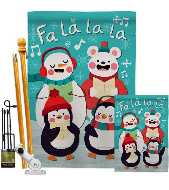 Fa La La La Fun - Winter Wonderland Winter Vertical Impressions Decorative Flags HG192289 Made In USA - Image 6