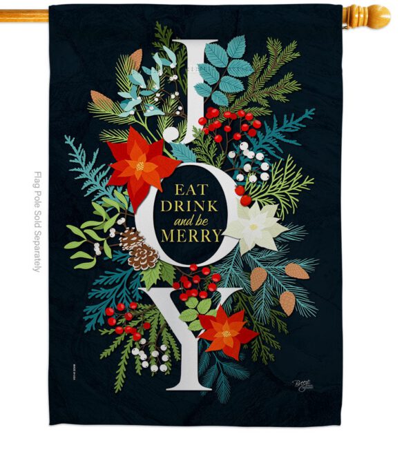 Be merry - Winter Wonderland Winter Vertical Impressions Decorative Flags HG114251 Made In USA - Image 3