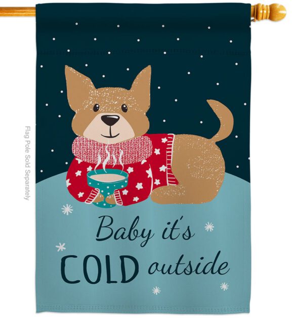 Baby It's Cold - Winter Wonderland Winter Vertical Impressions Decorative Flags HG137318 Made In USA - Image 3