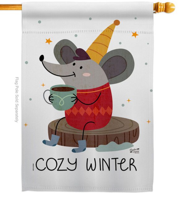 Cozy Winter - Winter Wonderland Winter Vertical Impressions Decorative Flags HG137373 Made In USA - Image 2